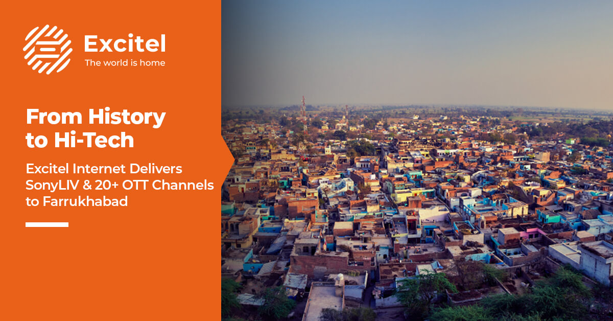 Get Sony live + other 20 OTT channels with Excitel internet in Farrukhabad